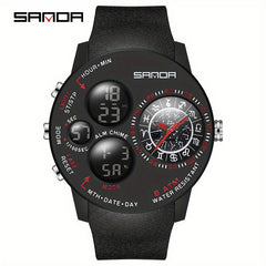 SANDA Large Dial Boy's Sports Waterproof Watch