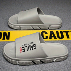 Men's 'Smile' Slides Casual Non Slip Slippers Open Toe Shoes