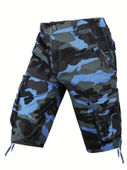 Men's Camo Cargo Shorts Lightweight Flap Pocket