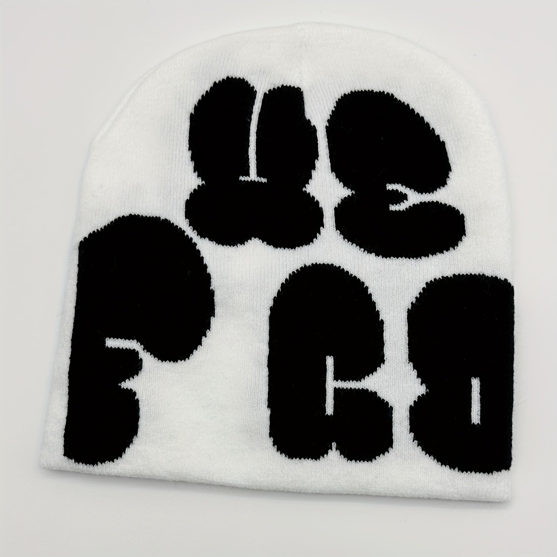 Fashionable Knitted Hat Pullover Hat Multicolor Letter Beanie