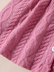 Toddler Baby Girls Cable Knit Sleeveless Dress