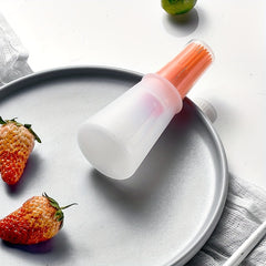 2pcs Silicone Bottle Brushes with Lid - Heat Resistant, Space-Saving
