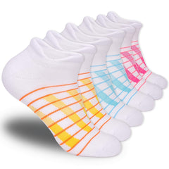 AceFine 6 Pairs Colorblock Sports Socks Women's Stockings