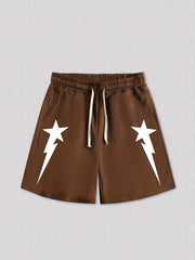 Star Pattern Men's Casual Loose Pocket Shorts