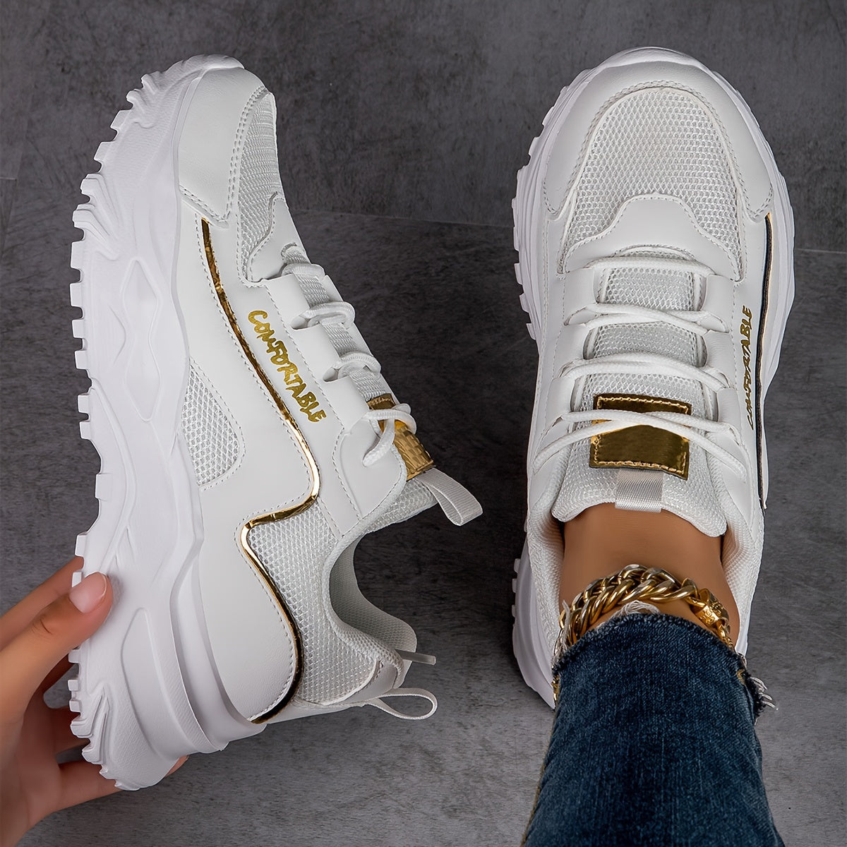 Women's Mesh Non-slip Running Shoes Lightweight Outdoor Sport Sneakers