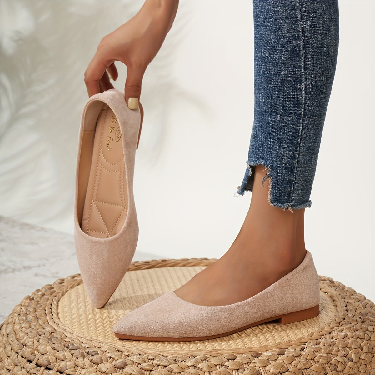 Women's Comfy Slip-On Flat Shoes Soft Sole Work Ballet Flats