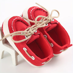 Solid Lace Up Sneakers for Baby Boys Lightweight Non Slip Shoes