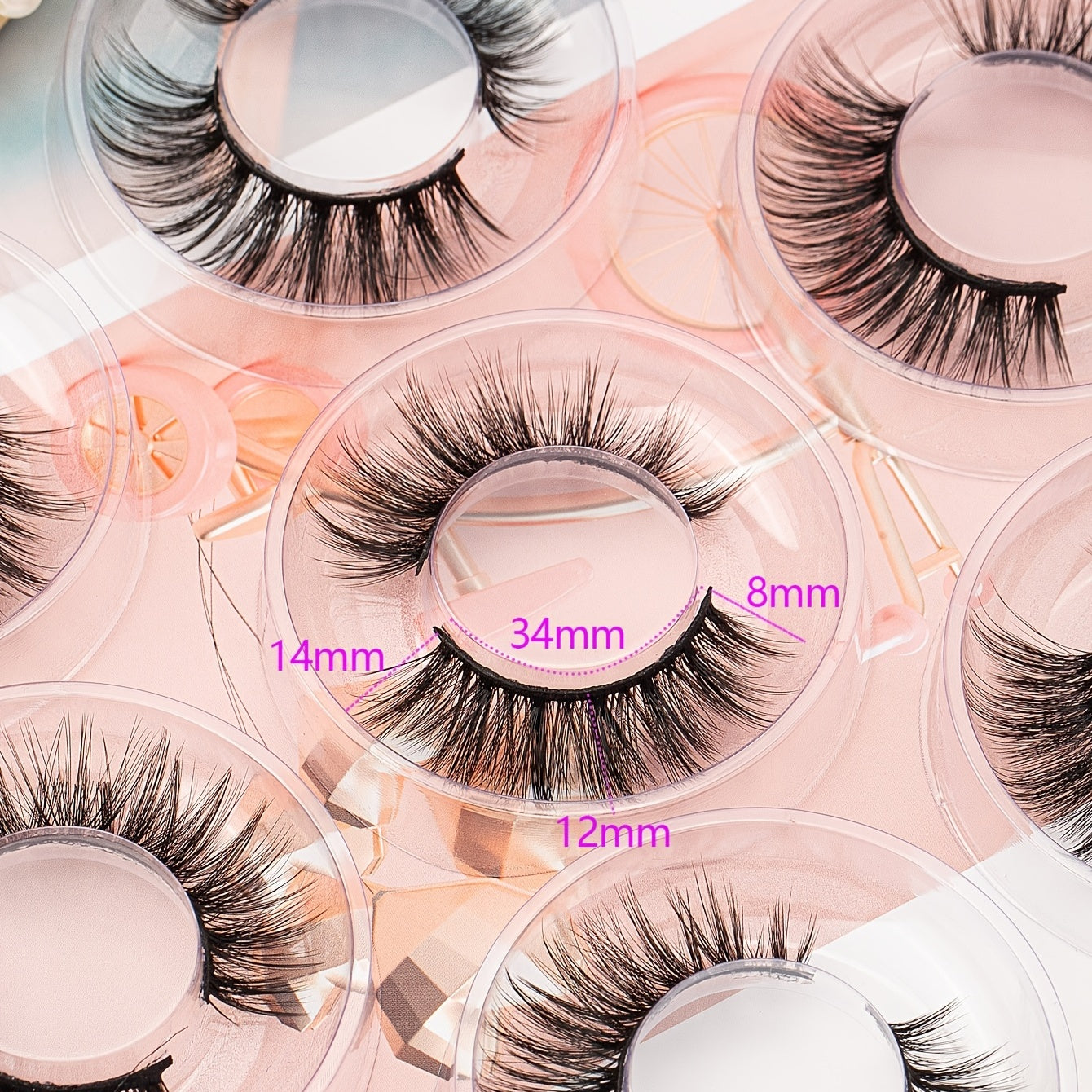 Fluffy 6D Mink False Eyelashes Pack of 10 for Perfect Makeup