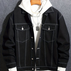 Men's Denim Street Style Jacket Coat for Spring Fall