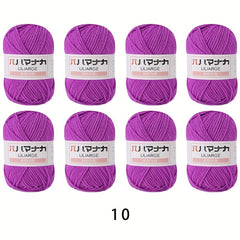 8pcs 100 Acrylic 4 Strands Braided Yarn Soft Textured Hand Crochet Knitting