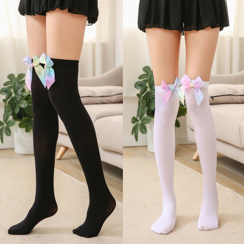 2 Pairs Thigh High Socks Over The Knee Stockings