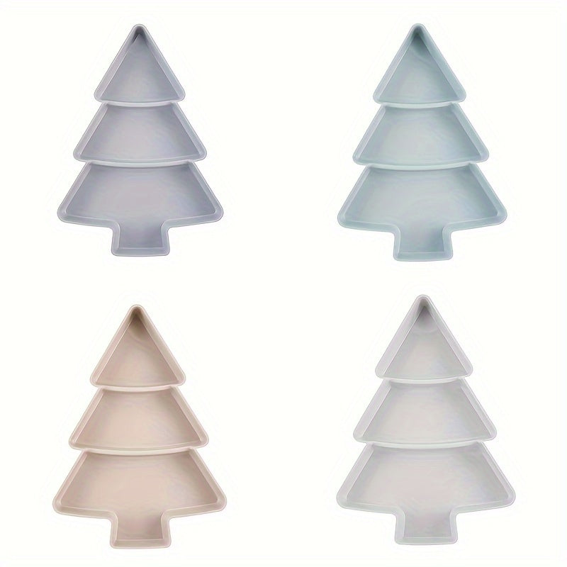 4pcs Christmas Tree Appetizer Tray for Home Office
