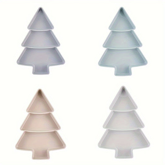 4pcs Christmas Tree Appetizer Tray for Home Office