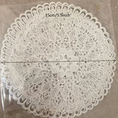 1pc Vintage Lace Embroidered Doily Crochet Floral Table Mat for Air Fryer