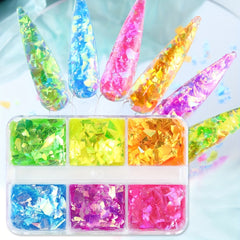Holographic Nail Glitter Sequins for DIY or Salons