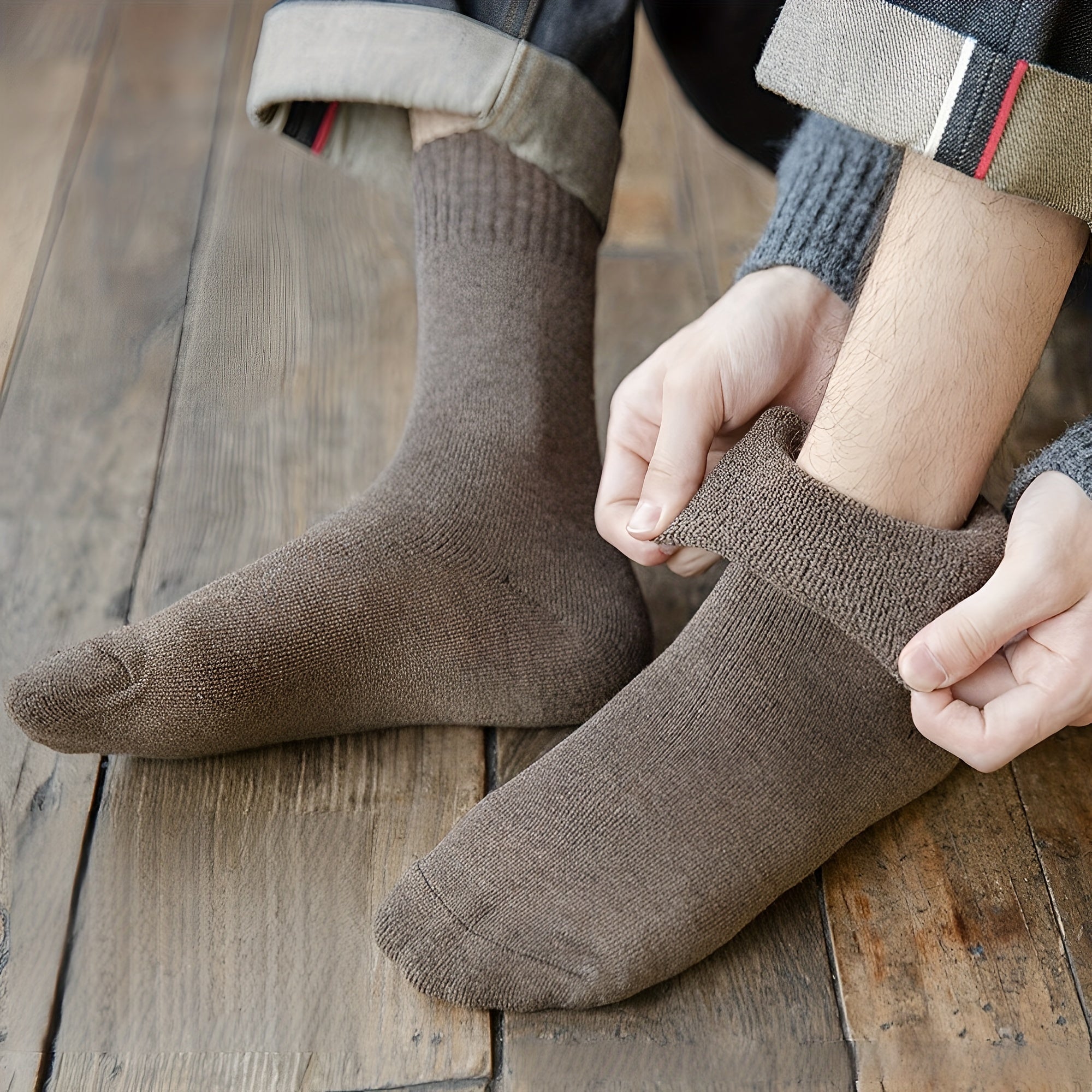 10 Pairs Winter Thermal Warm Socks Mid calf Socks For Men Women