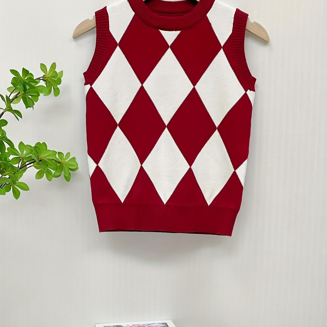 Toddler Boys Argyle Pattern Knit Vest for Spring Autumn Winter