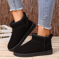 Women's Thermal Lined Snow Boots Slip On Non slip Winter Fluffy Shoes