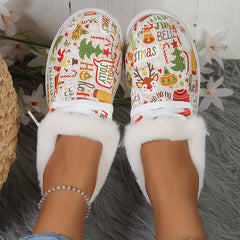 Women's Christmas Snow Boots Elk Pattern Warm & Comfortable
