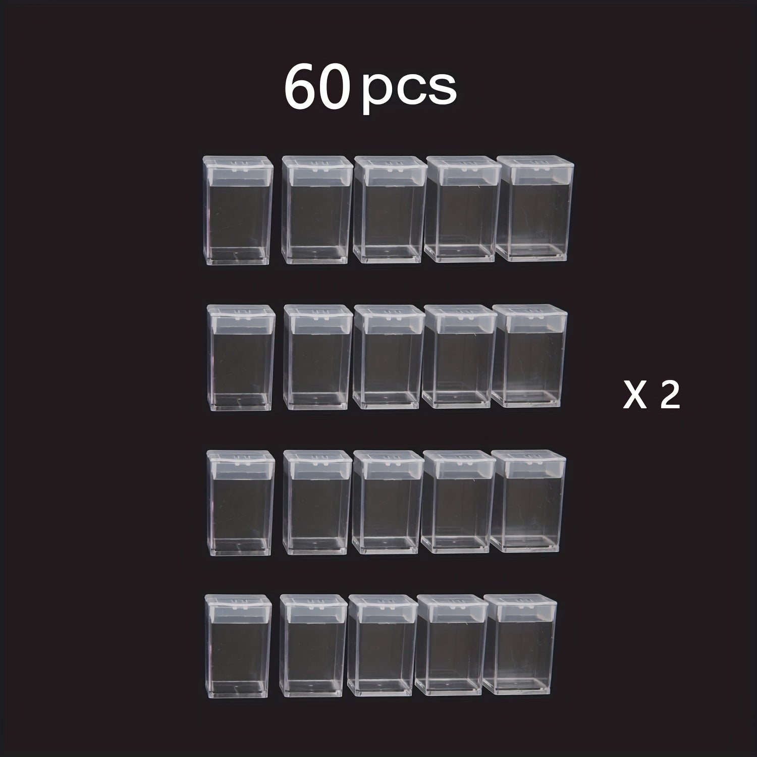 Mini Plastic Clear Storage Box Square Bottle for DIY Craft Diamond Painting Bead