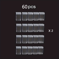 Mini Plastic Clear Storage Box Square Bottle for DIY Craft Diamond Painting Bead