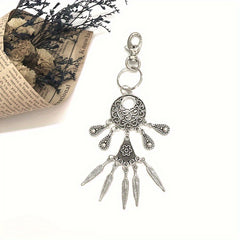 Ethnic Style Tassel Keychain Alloy Pendant Bag Decoration