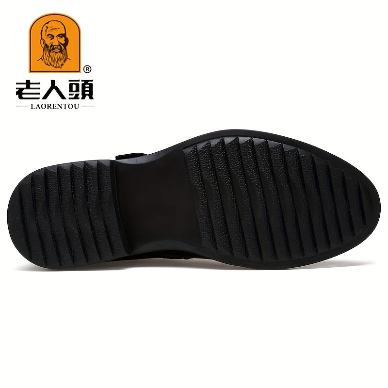Men's Single Monk Strap Loafer Shoes Casual Slip-On Shoes Spring and Summer