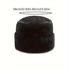 Faux Mink Winter Hat for Men, Warm Ear Protection Hat