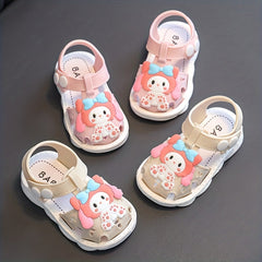 JIAGEYA Baby Girls Cartoon Sandals Outdoor Summer Crib Shoes