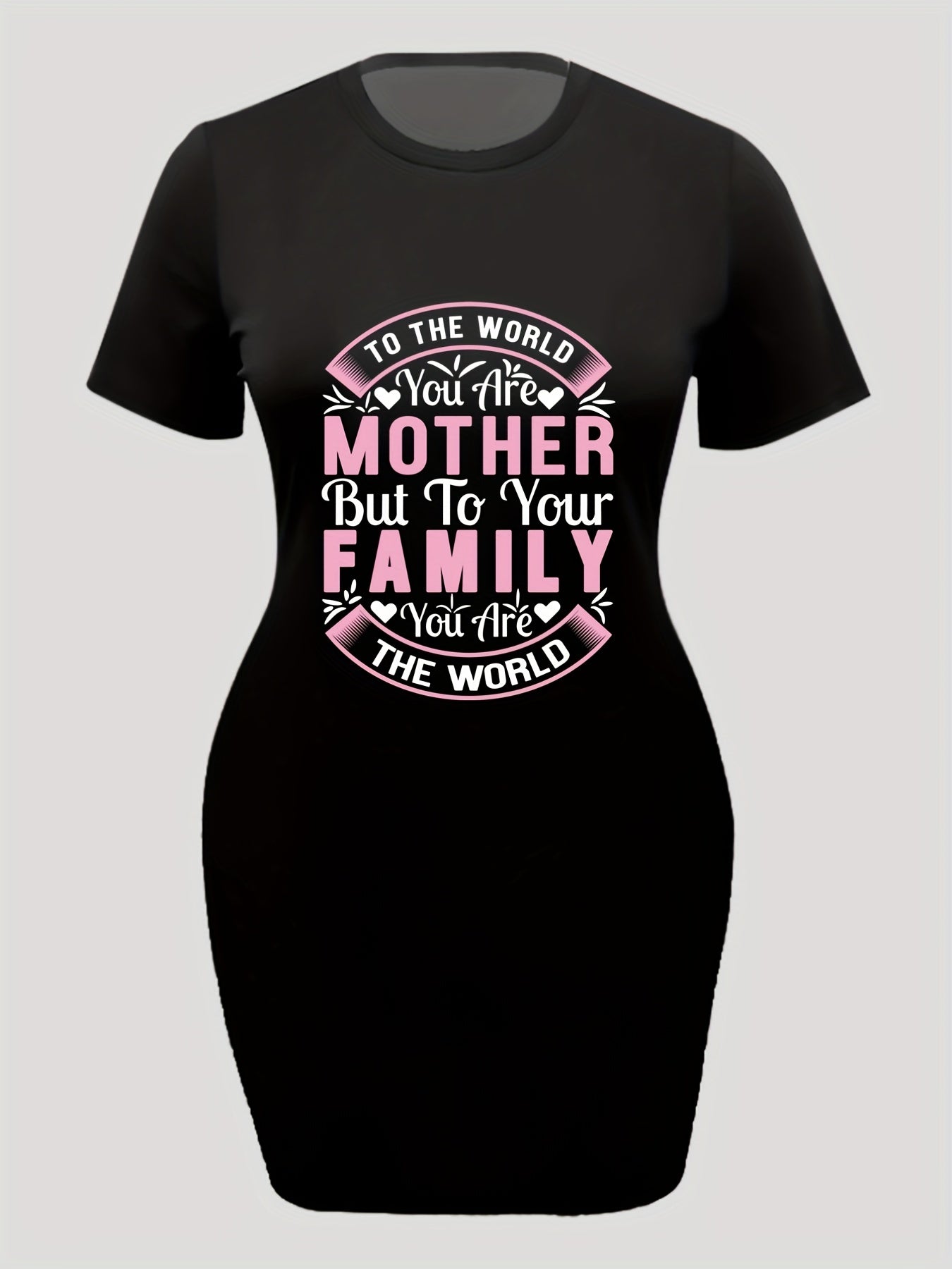 Mother's Casual Dress Women's Plus Tee Dress