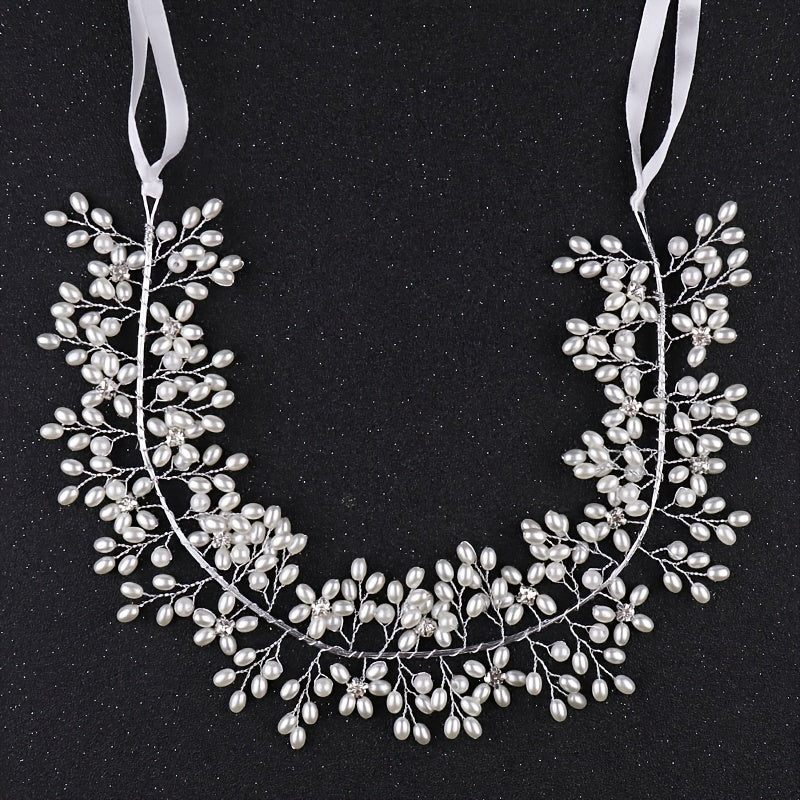 Crystal Wedding Headpiece Pearl Hair Vine Hair Accessories
