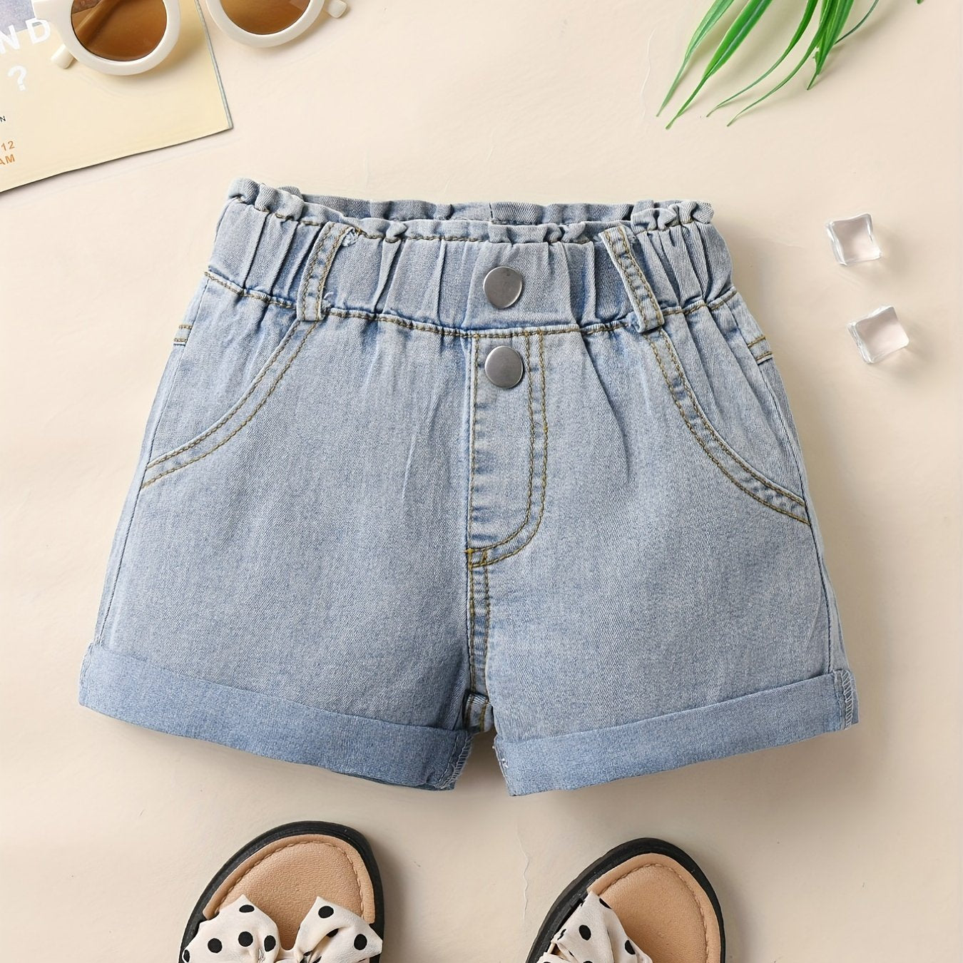 Girls Denim Shorts Comfortable Casual Pants For Summer Outdoor Kids Children