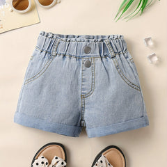 Girls Denim Shorts Comfortable Casual Pants For Summer Outdoor Kids Children