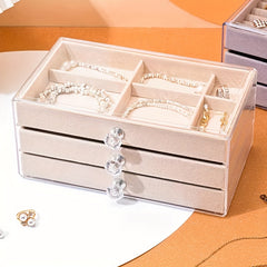 3-Drawer Acrylic Earring Jewelry Organizer