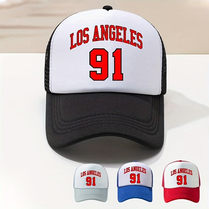 LOS ANGELES 91 Trucker Hat Mesh Baseball Cap