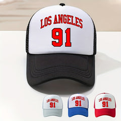 LOS ANGELES 91 Trucker Hat Mesh Baseball Cap