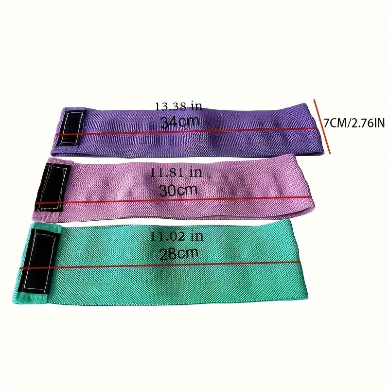 3pcs Elastic Resistance Band Yoga Tension Rope Set