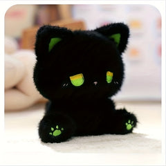 2pcs Cartoon Bear Plush with Yellow Eyes & Green Accents Soft Home Decor Gift