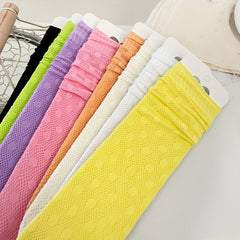 Girls Cotton Blend Dot Pattern Knee High Stockings