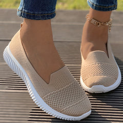 Women's Casual Lightweight Breathable Walking Shoes Low Top Sport Flat Shoes