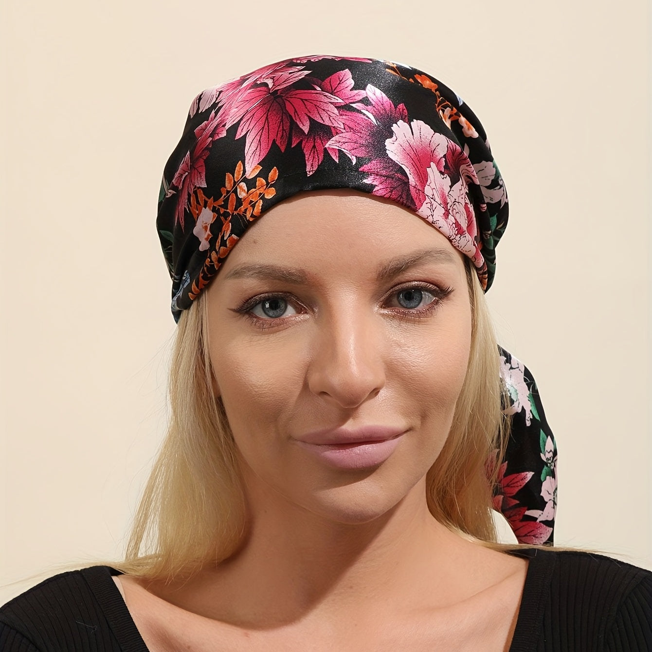 Floral Printed Pirate Hat Women's Hair Cap Turban Strap Headscarf