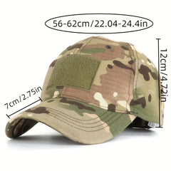 Outdoor Camo Baseball Cap with Hook and Loop Fastener