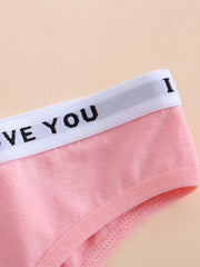 6pcs Letter Tape Thongs Women's Underwear Pack