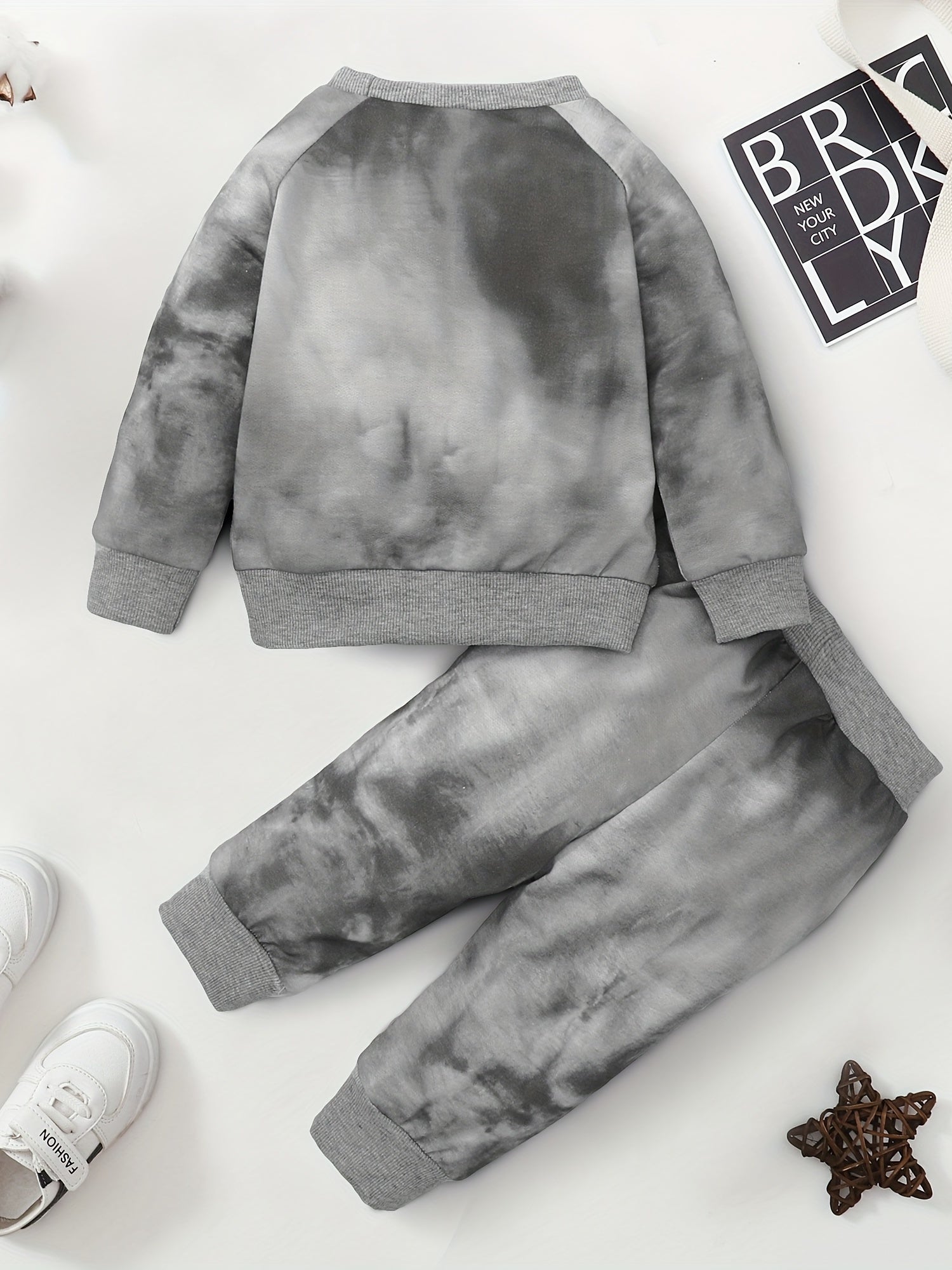 Toddler Boy's Tie Dye Sweatshirt & Sweatpants Set Casual Outfits