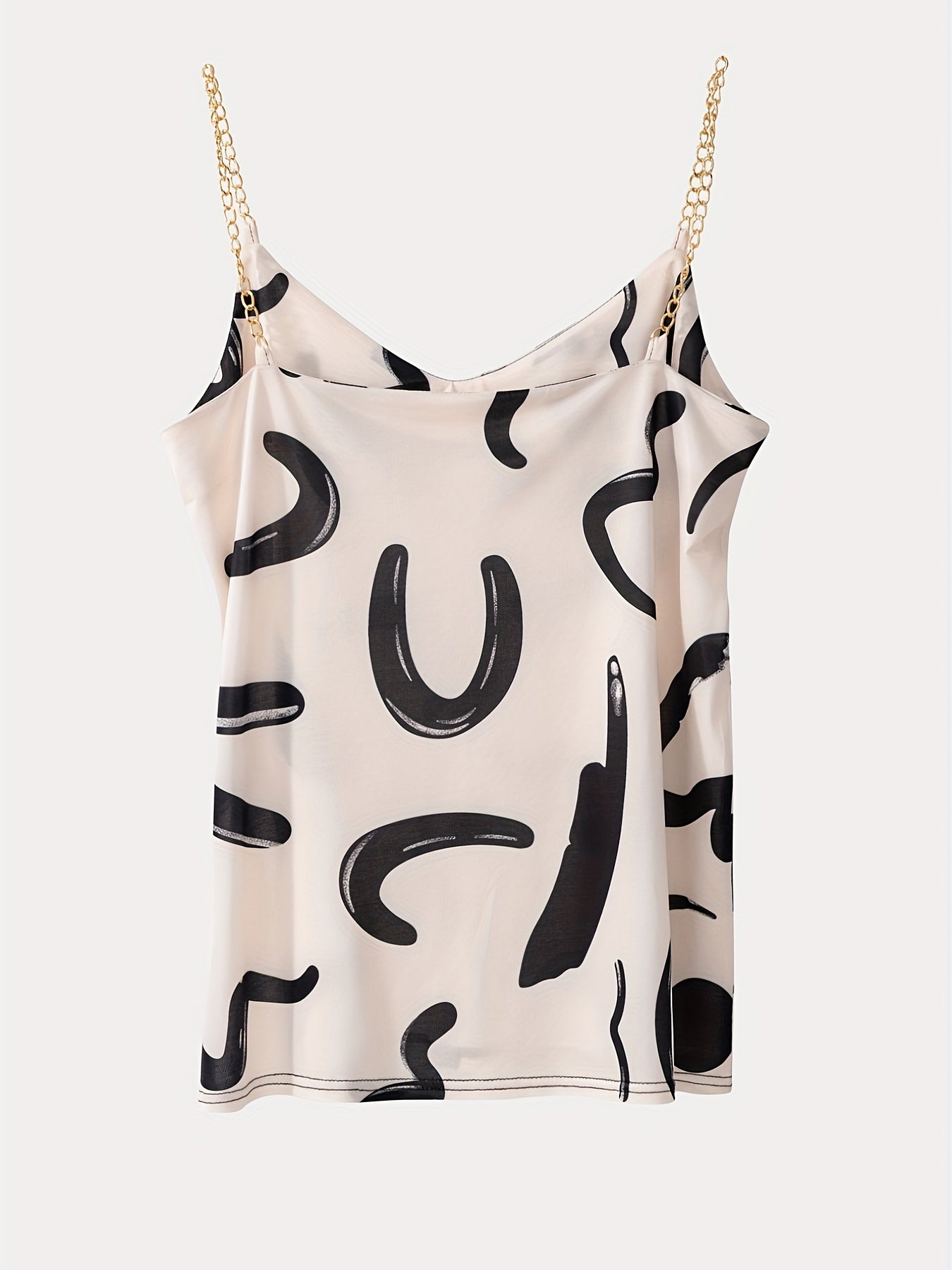 Chain Strap Cami Top Summer Casual Spaghetti Strap