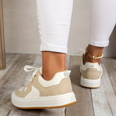 Women's Classic Small Shoes Faux Leather Lace Up Low Top Walking Shoes