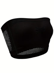 Solid Padded Breathable Tube Top Women's Plus Sexy Top Bra