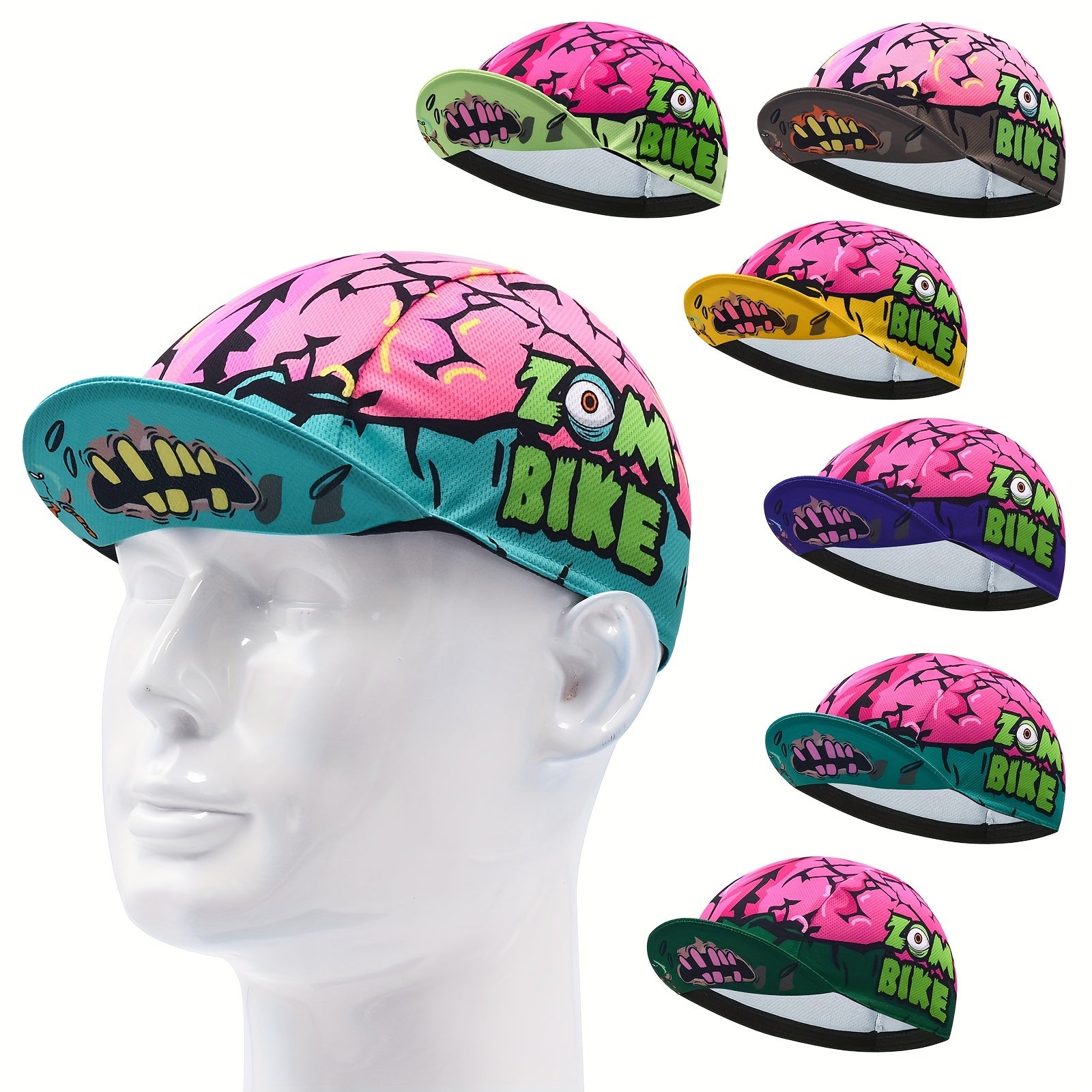 Cycling Cartoon Skull Hat Soft Breathable Outdoor Sports Cap