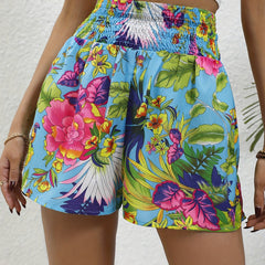 Floral Print Vacation Shorts Women's Clothing