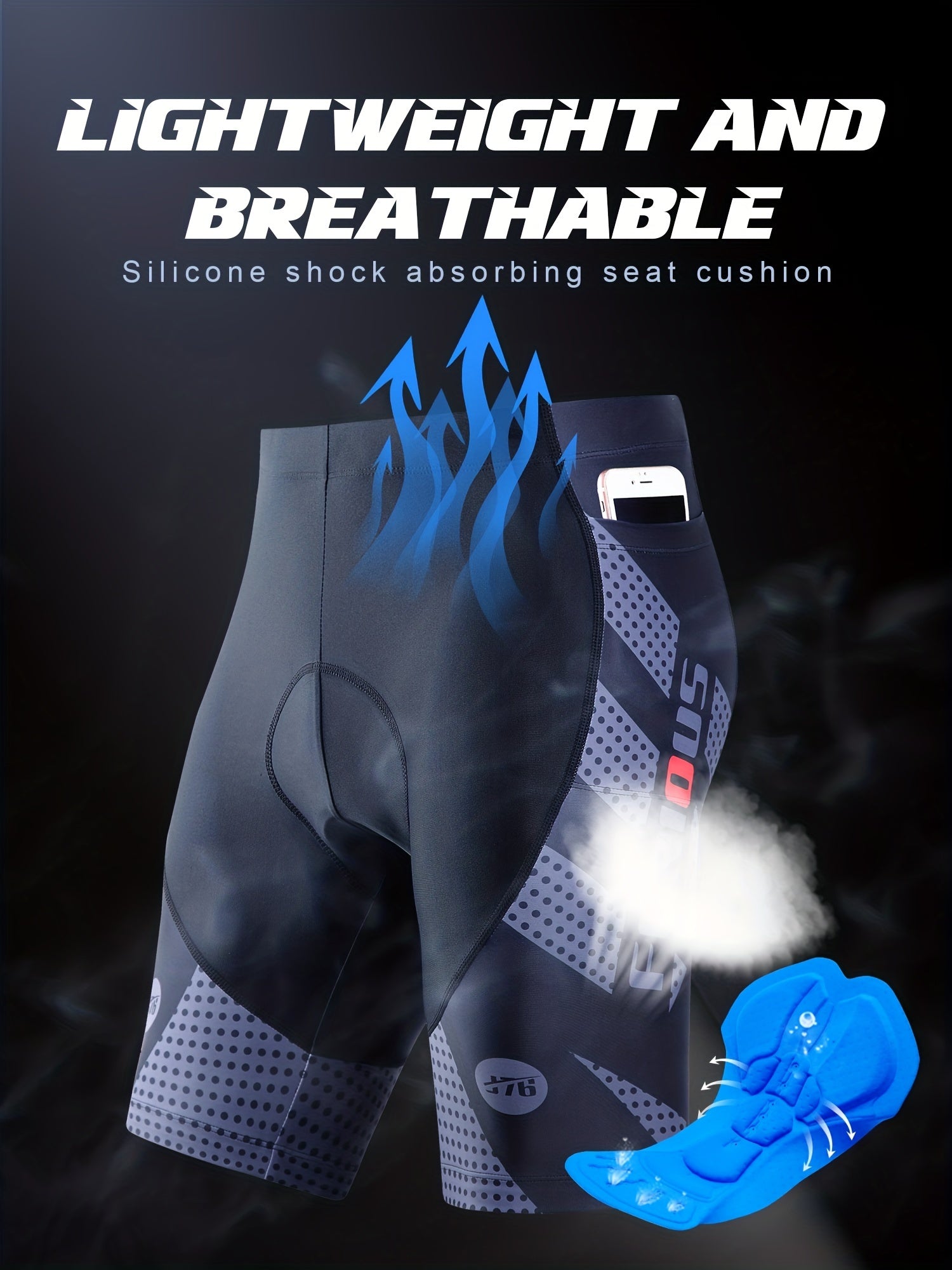 Men's Cycling Shorts with 3D Padding Lightweight Stretchy Racing